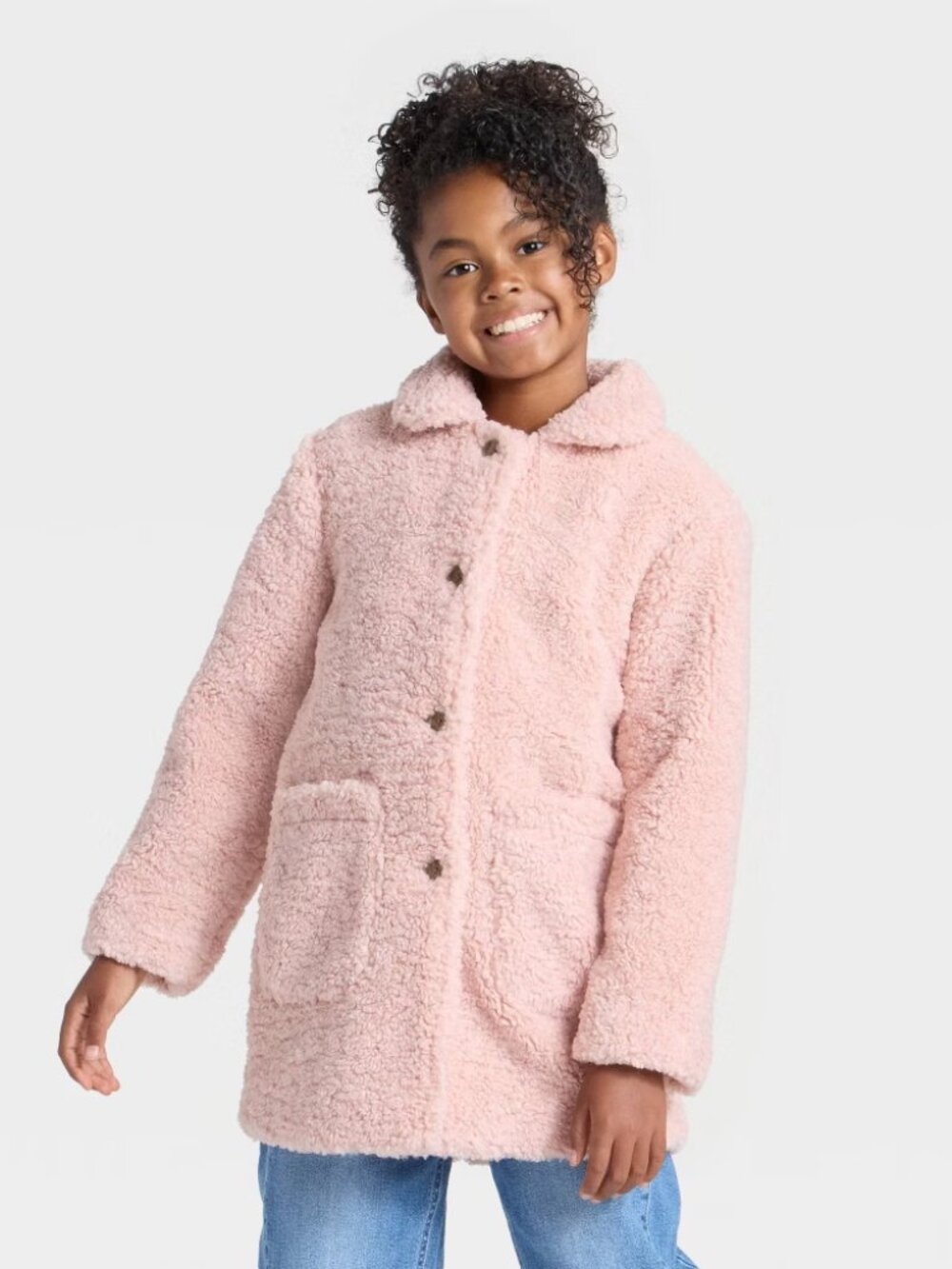 NEW Girls' Fleece Jacket - Cat & Jack™ Pink Medium